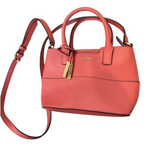 Calvin Klein Small Tote Crossbody Purse  in Baby Pink
